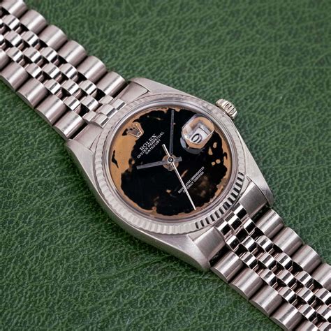 Rolex 1601 Obsidian Datejust Watch 